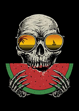 Watermelon Skull