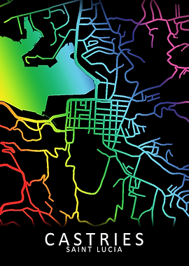 Castries Saint Lucia Map