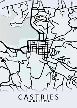 Castries Saint Lucia Map
