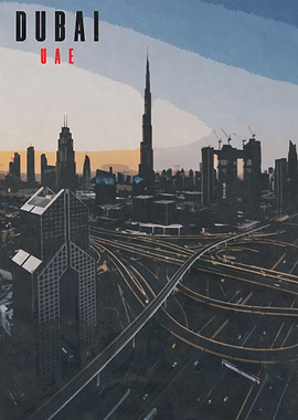 Dubai Vintage Poster
