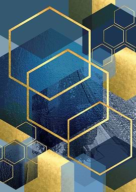 Blue Gold Geo Luxe