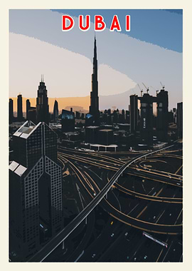 Dubai Vintage Poster