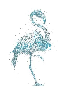 Flamingo Blue Art