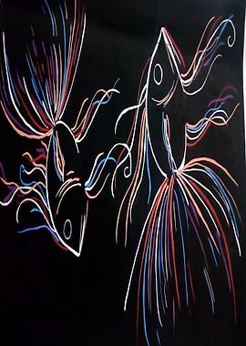 fish in a black dish