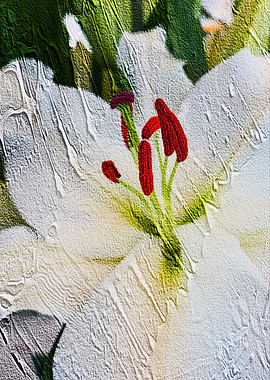 abstract white lily