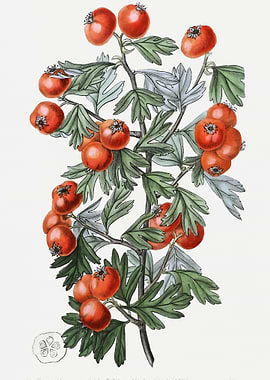 Oriental Hawthorn Poster