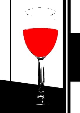 Wine black and white