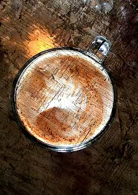 Coffee art overhead