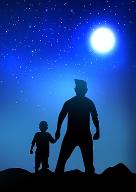 Father son illustration