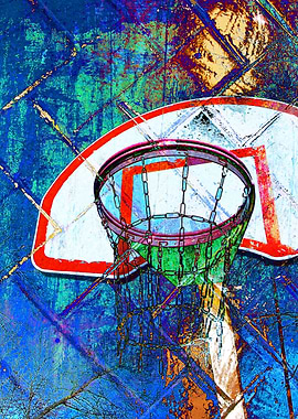 Basketball art hoop 3
