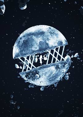 Pullup banner planets moon