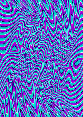 Wavy blue illusion