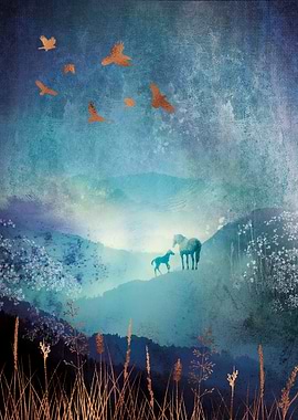 Misty Morning Landscape