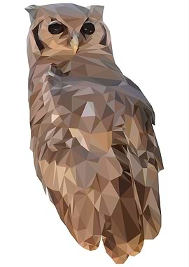 Low Poly Night Owl