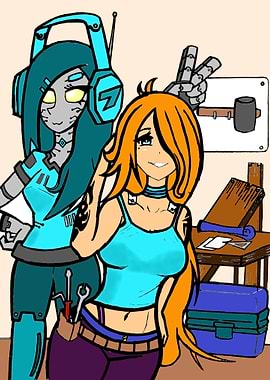 Engineer and her creation