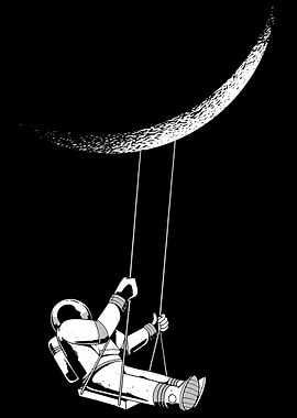 Astronaut and the Moon