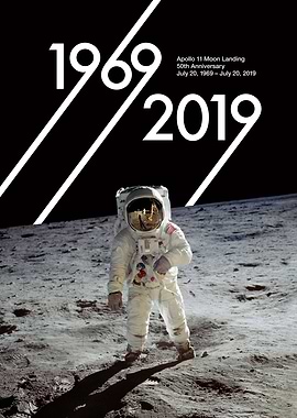 Moon 50th Retro 1969 Buzz