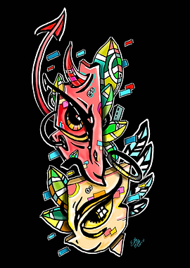 Evil Angel E Drawing