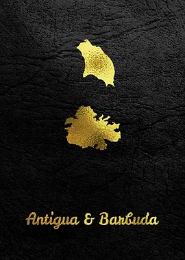 Golden Map Art Antigua B