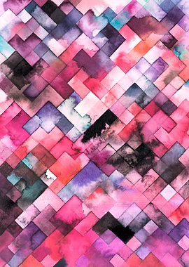 Moody Geometry Coral Pink