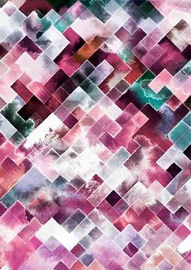 Moody Geometry Pink Neon