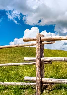 fence on the hilly