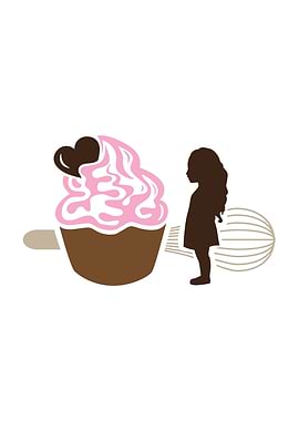 girl and cupcake
