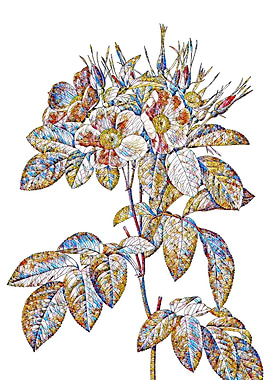 Stained Glass Rose Flower