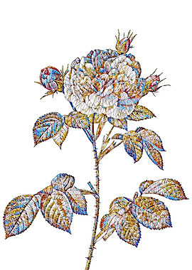 Stained Glass Rose Flower