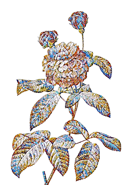 Stained Glass Rose Flower