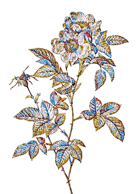 Stained Glass Rose Flower