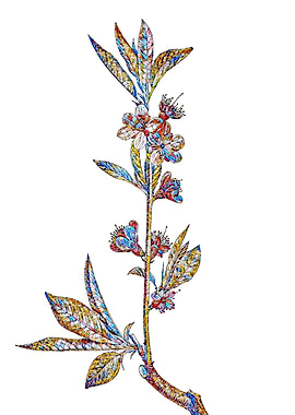 Rainbow Mosaic Flower