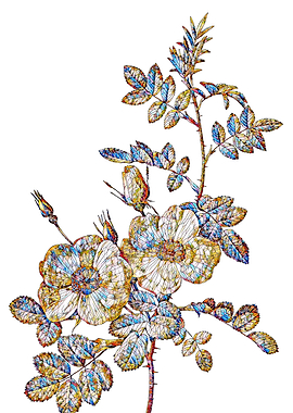 Stained Glass Rose Flower