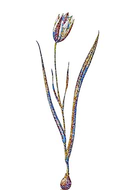 Stained Glass Tulip Flower