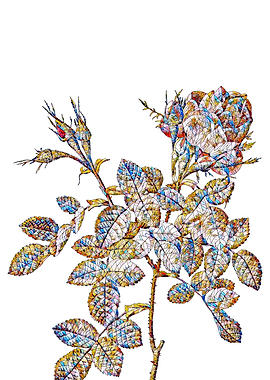 Stained Glass Rose Flower