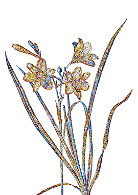 Stained Glass Lily Flower