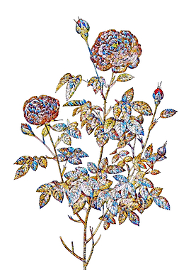 Stained Glass Rose Flower