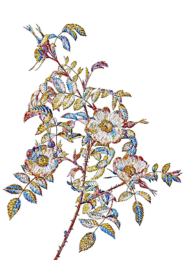 Stained Glass Rose Flower