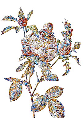 Stained Glass Rose Flower