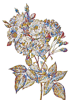 Stained Glass Rose Flower