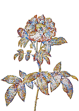 Stained Glass Rose Flower