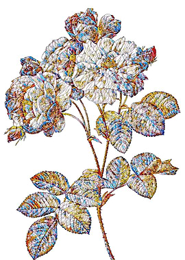 Stained Glass Rose Flower