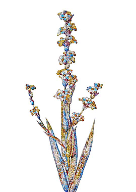 Rainbow Mosaic Flower