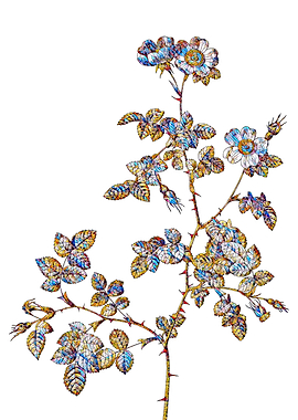 Stained Glass Rose Flower