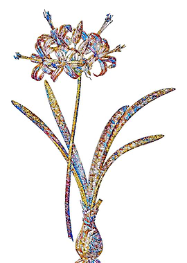 Stained Glass Lily Flower