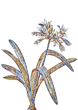 Rainbow Mosaic Flower