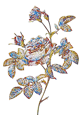 Stained Glass Rose Flower