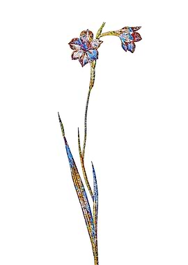 Stained Glass Lily Flower