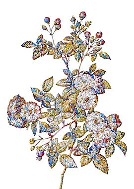 Stained Glass Rose Flower