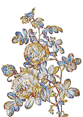 Stained Glass Rose Flower